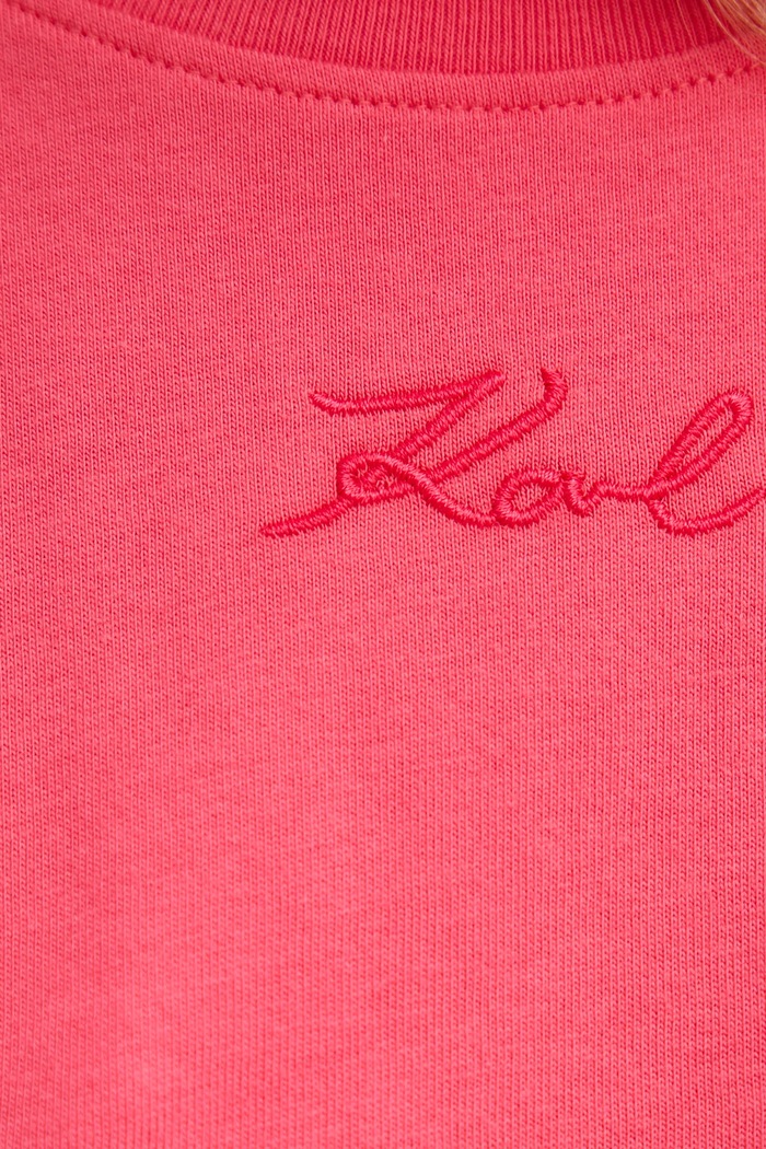 Pamučna majica Karl Lagerfeld A2W17063 roza
