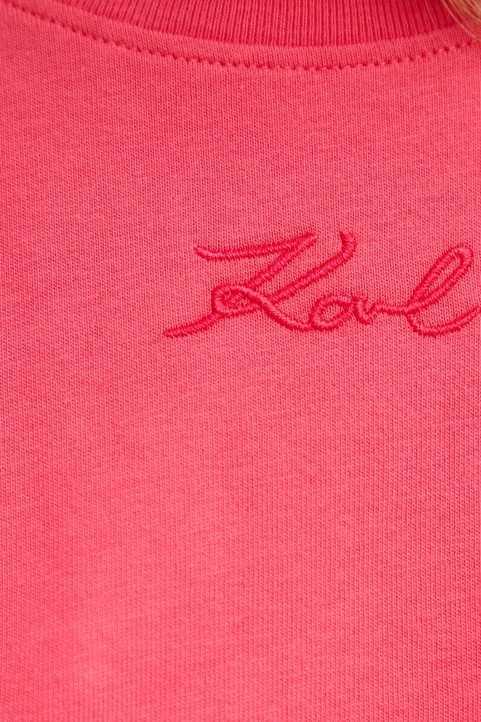 Pamučna majica Karl Lagerfeld A2W17063 roza