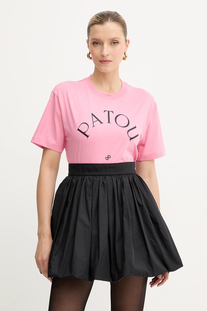Patou t-shirt bawełniany nadruk różowy JE1369999