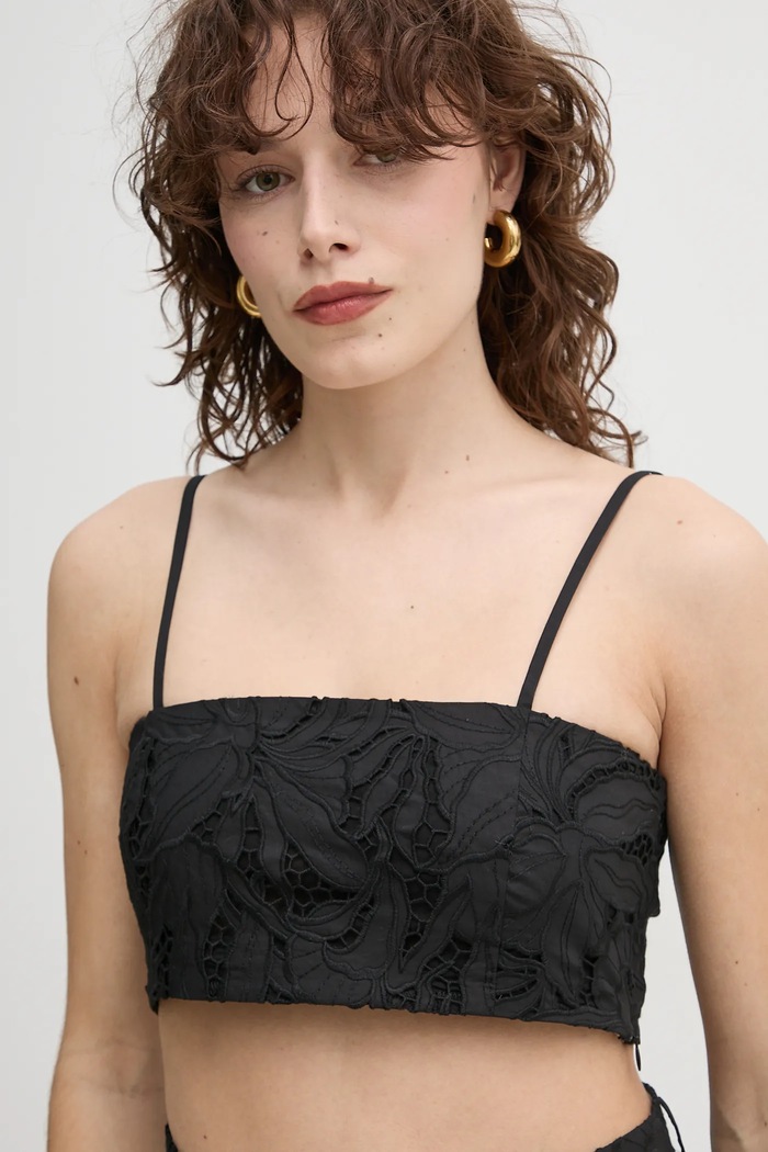 ISABELLE BLANCHE pamut top fekete IS25SS.C177.T020