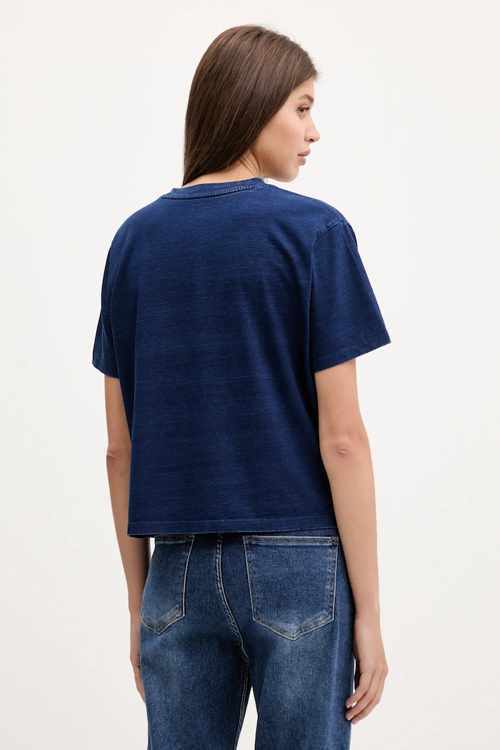 Дрехи Памучна тениска Guess Jeans W5GI20.KCTG1 тъмносин