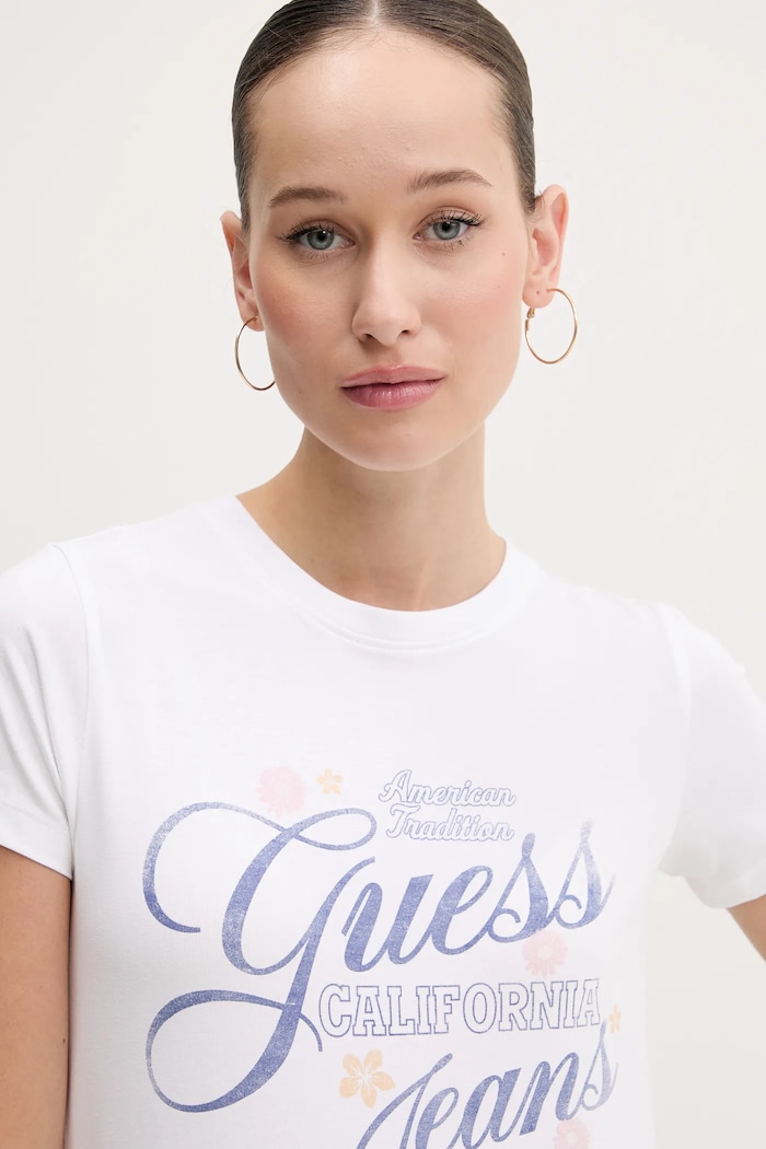 Guess Jeans t-shirt W5GI24.J1314 biały SS25