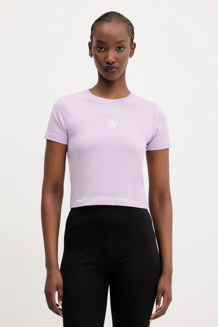 Guess Jeans tricou imprimeu violet W5GI38.J1314