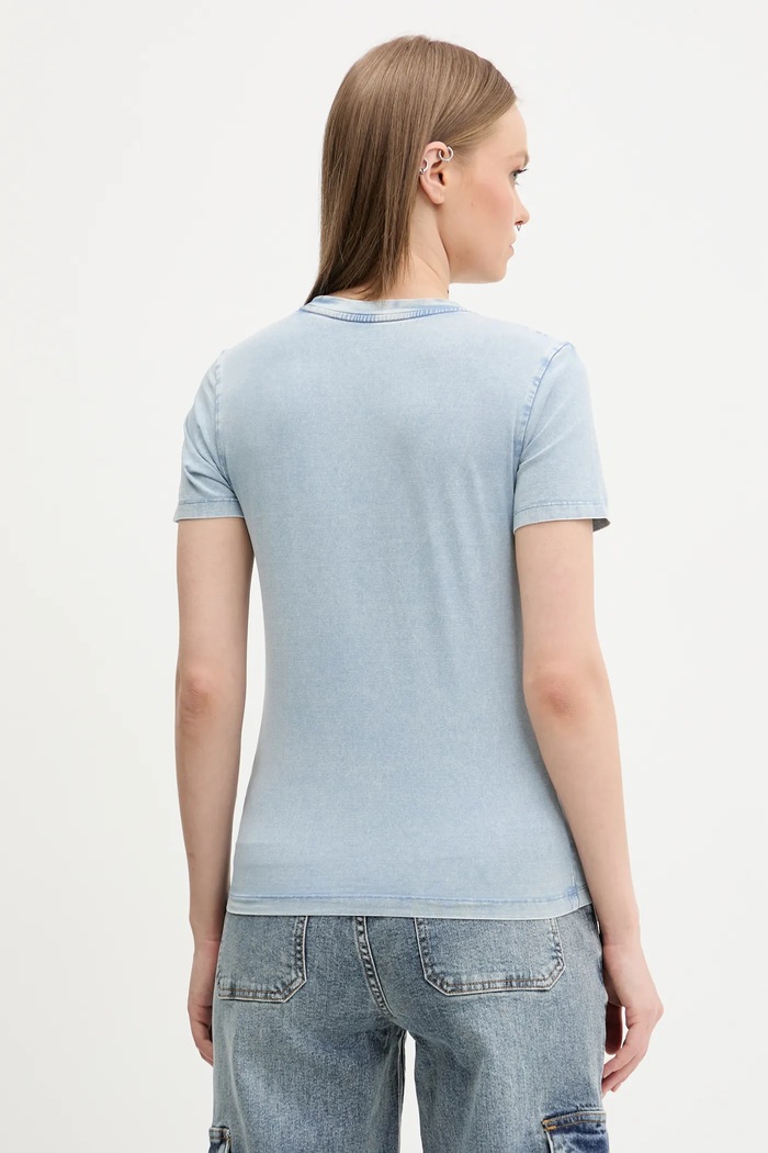 Oblečenie Bavlnené tričko Guess Jeans W5GI41.KCTL1 modrá