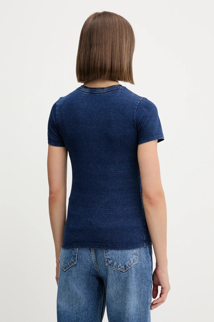 Oblečenie Bavlnené tričko Guess Jeans W5GI41.KCTL1 tmavomodrá
