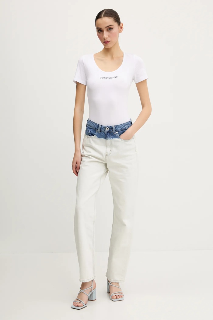 Тениска Guess Jeans W5GP25.J1314 бял AW25