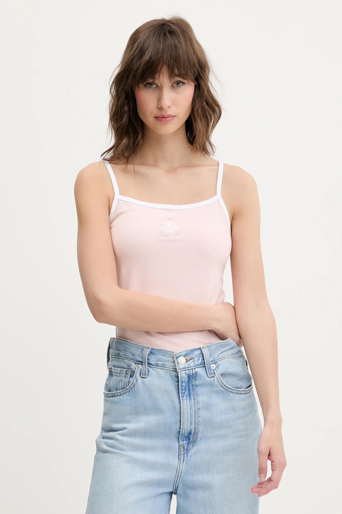 Top Guess Jeans slim růžová W5GP37.J1314