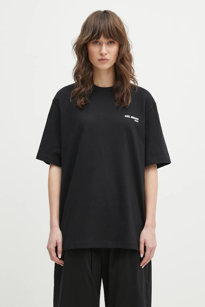Бавовняна футболка Axel Arigato Legacy T-Shirt надрук чорний A2215003