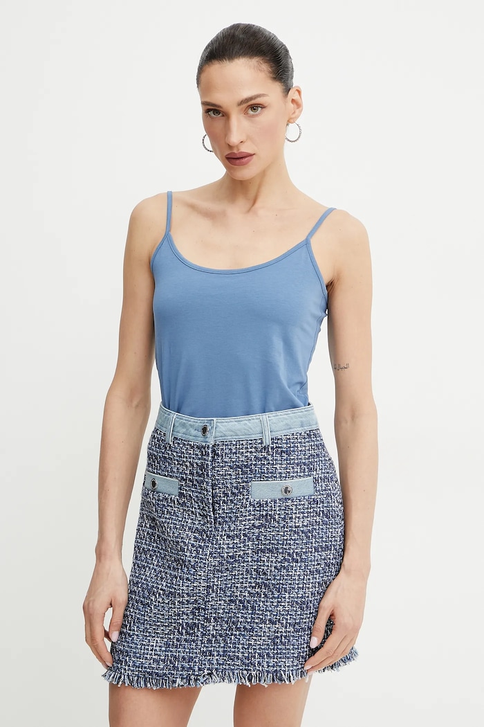 Morgan τοπ γυναικείο BASIC slim μπλε BASIC