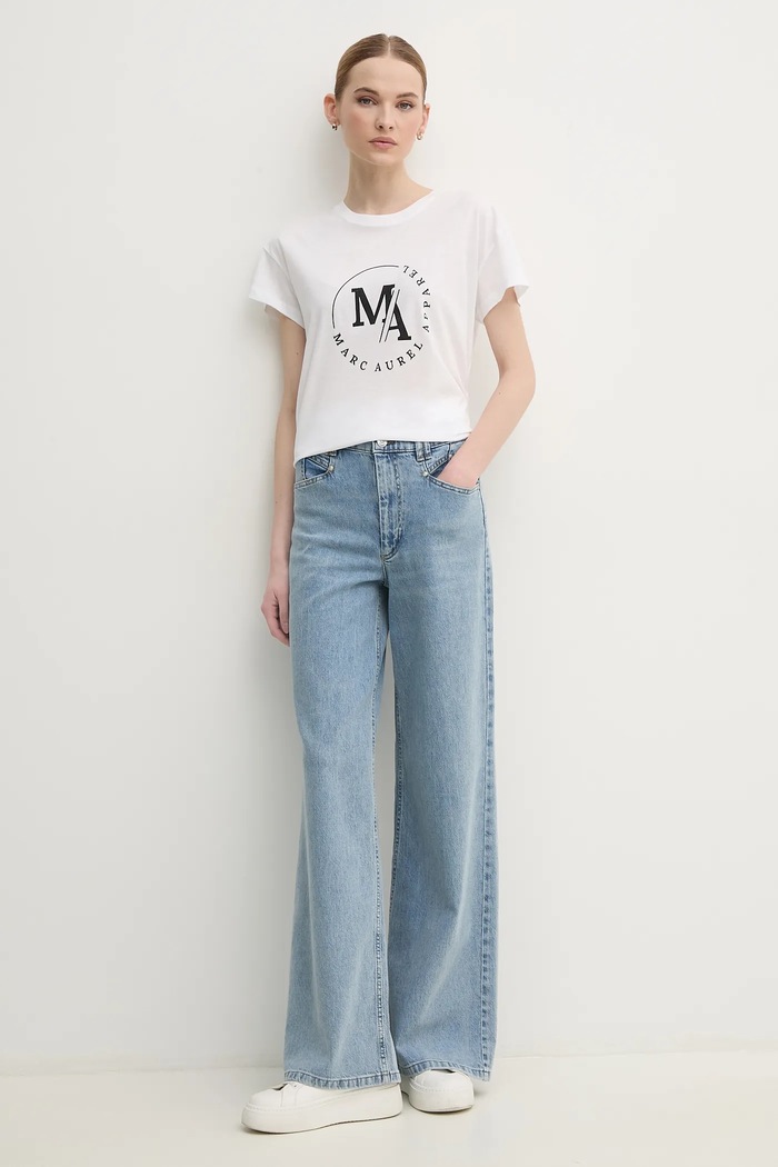 Marc Aurel tricou 7635.7000.73814 alb SS25