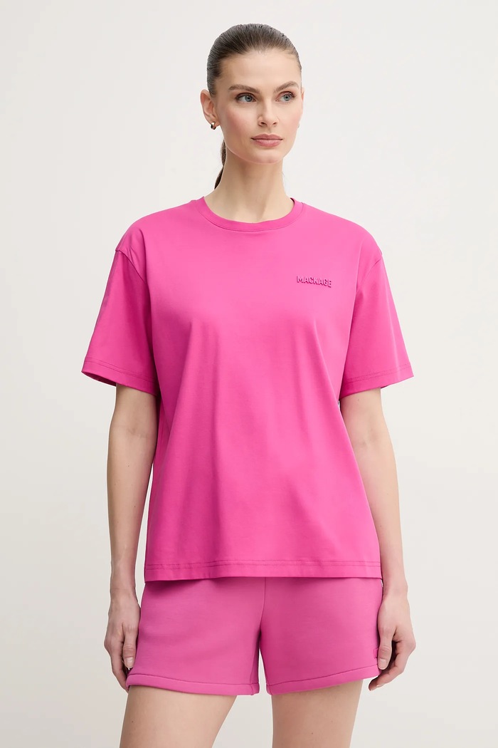 MACKAGE tricou din bumbac uni roz TEE.W