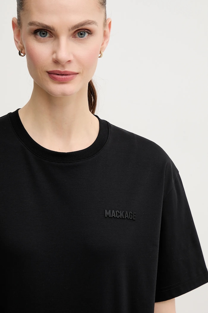 Pamučna majica MACKAGE crna TEE.W