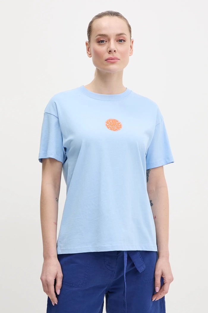 Rip Curl T-shirt γυναικείο βαμβακερό στάμπα μπλε 0EGWTE