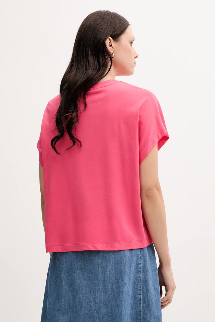 Odzież United Colors of Benetton T-shirt damski bawełniany 3096D1071 różowy