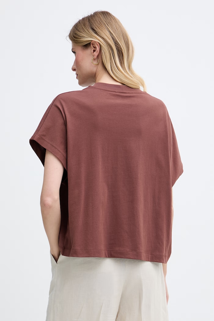 Oblečenie United Colors of Benetton tričko dámske bavlnené 3096D1071 hnedá