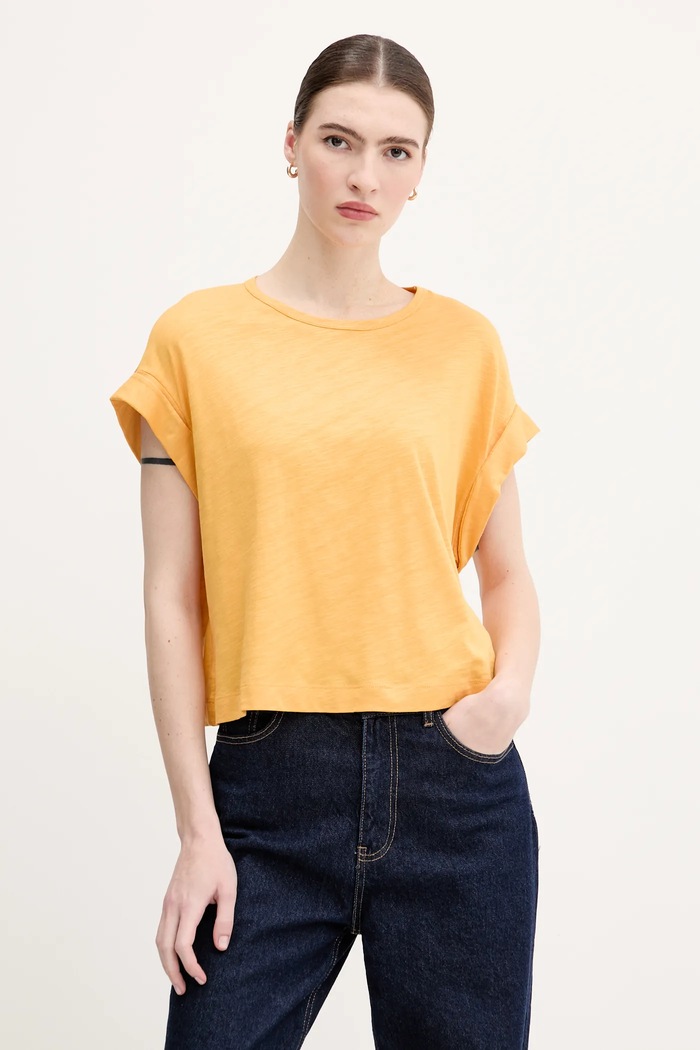 United Colors of Benetton t-shirt rilassato giallo 3KMTD10A9