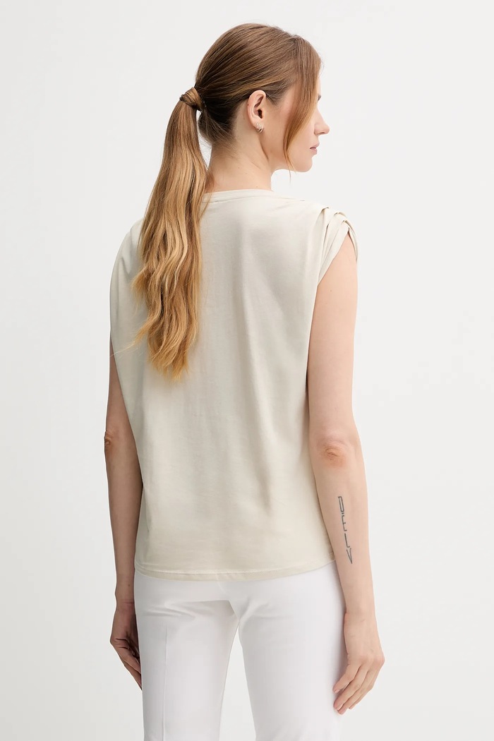 Odzież United Colors of Benetton t-shirt bawełniany 3096D10AB beżowy