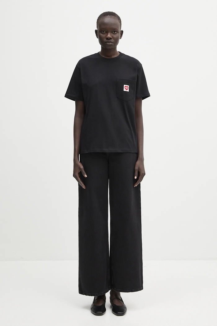 Carhartt WIP cotton t-shirt S/S Pocket Heart T-Shirt I032180.1V2XX black