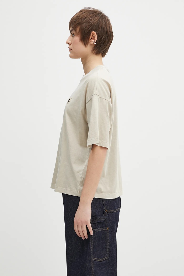 Carhartt WIP cotton t-shirt S/S Nelson T-Shirt I033051.2LPGD beige AW25