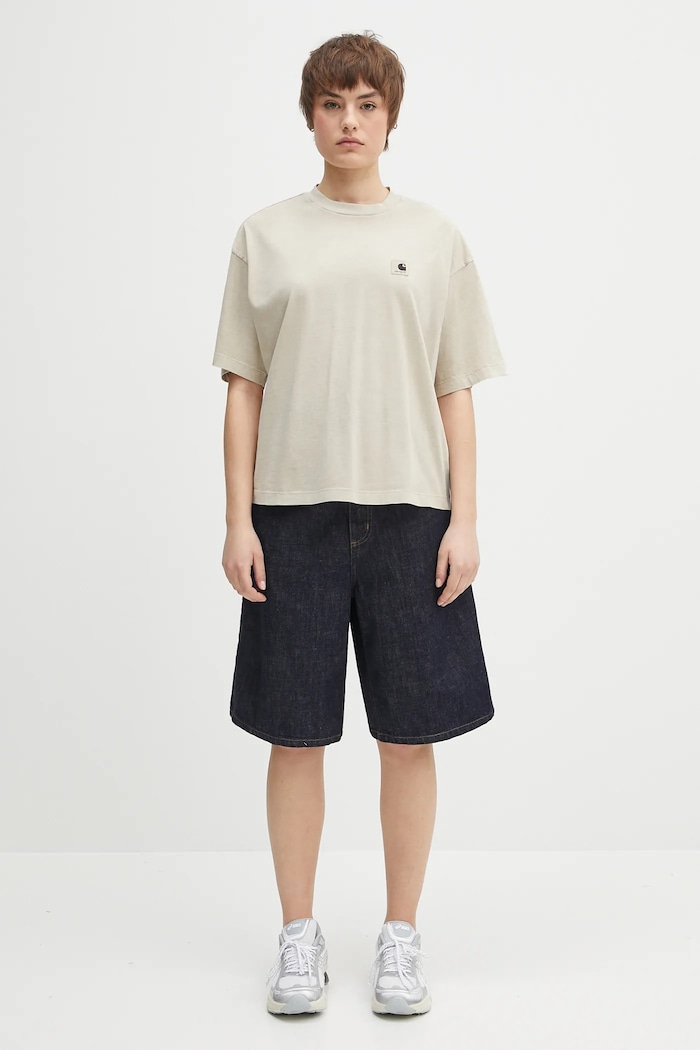 Carhartt WIP cotton t-shirt S/S Nelson T-Shirt I033051.2LPGD beige