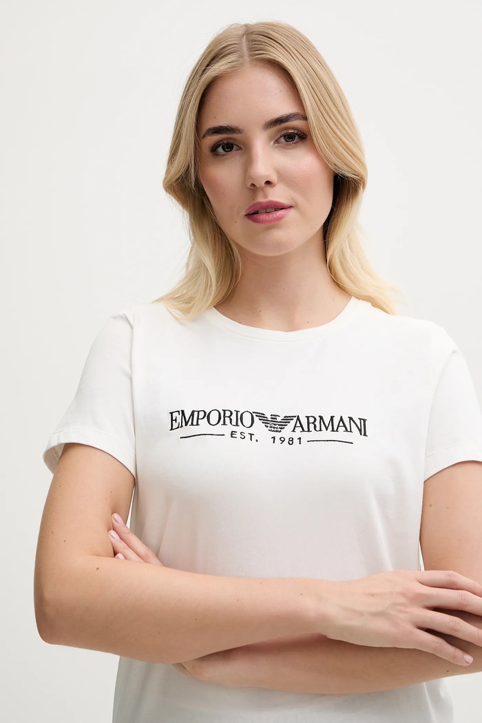 Homewear majica kratkih rukava Emporio Armani Underwear bež EW000408.AF10881