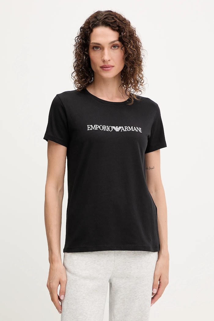 Emporio Armani Underwear póló otthoni viseletre fekete EW000408.AF10881