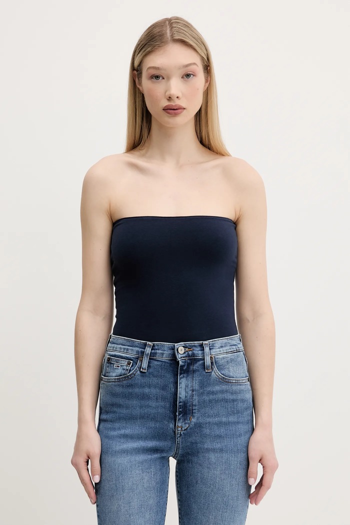 Hollister Co. kifordítható felső elasztánnal sötétkék KI339.5094.202
