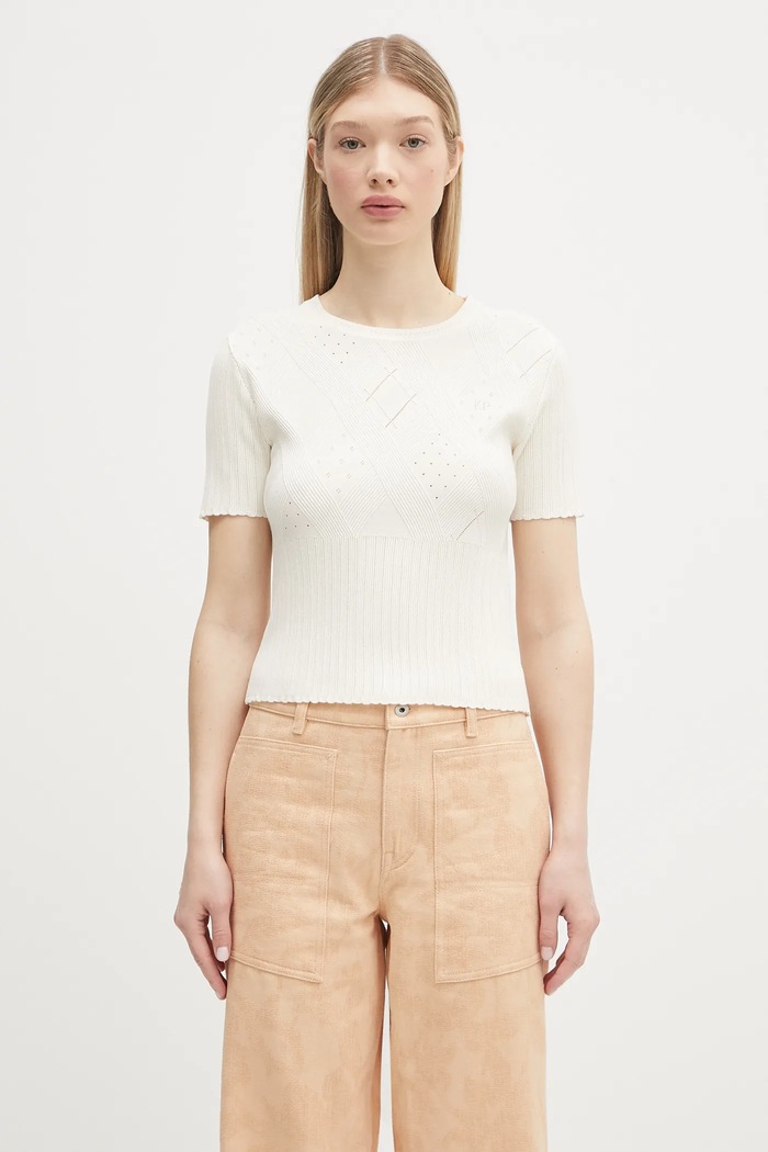 Kenzo jumper fine-knit beige FF52PU4983CW.02