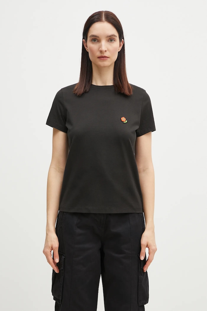 Bavlněné tričko Kenzo Pop regular černá FF52TS1674SO.99J