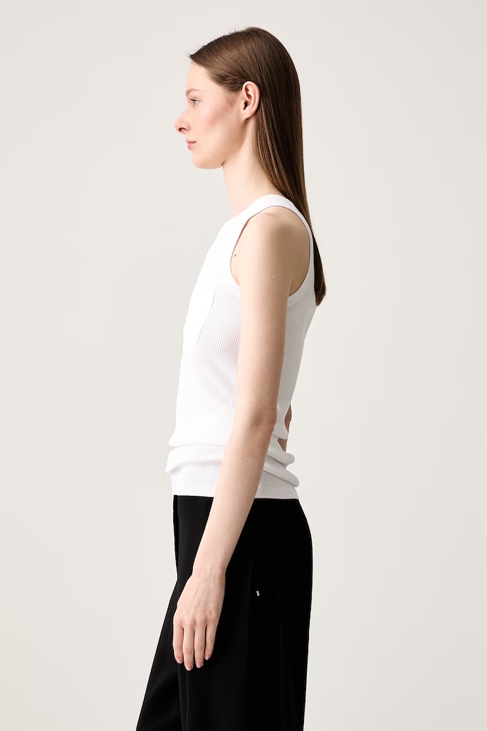 Sportmax Aia топ с вискоза дамски 2512361072600 бял SS25