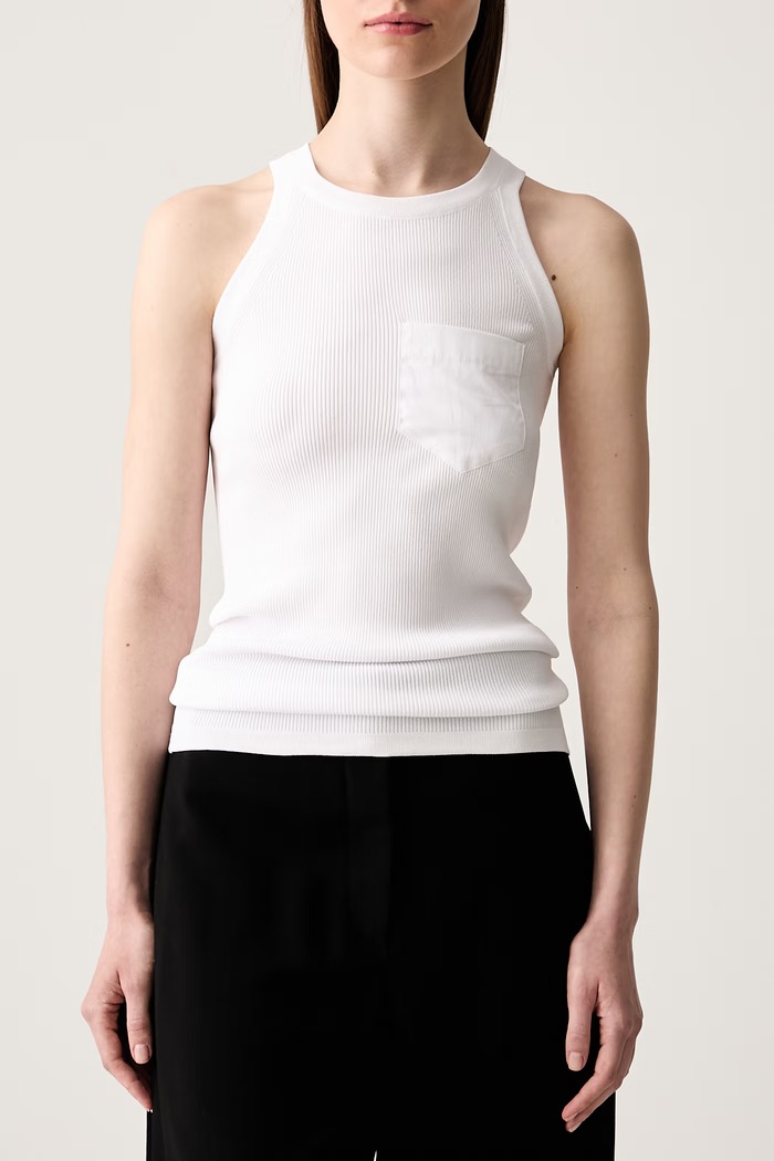 Sportmax Aia top s viskózou dámský bílá 2512361072600