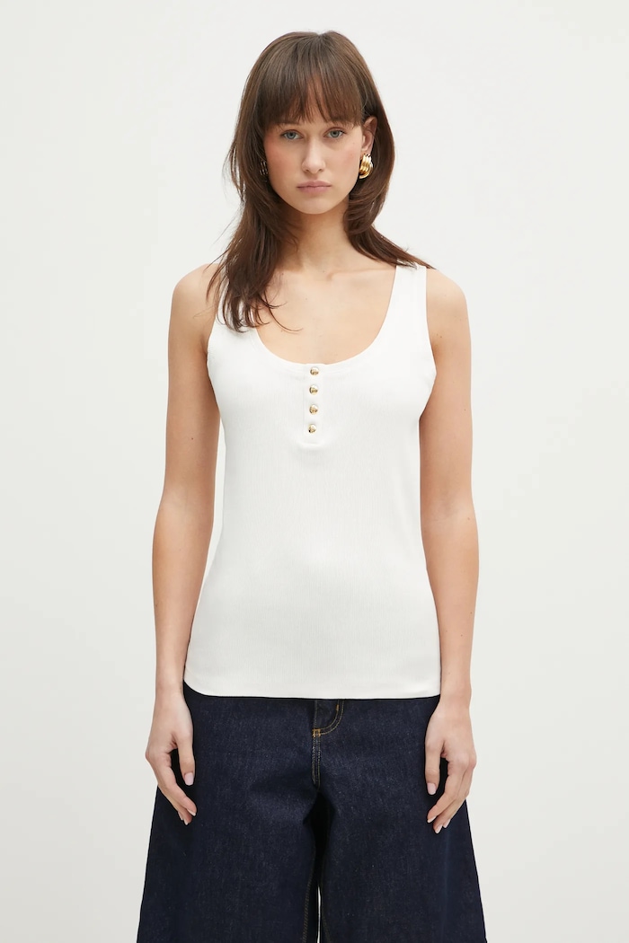 Anine Bing top Alessia Tank regular white A.08.10316