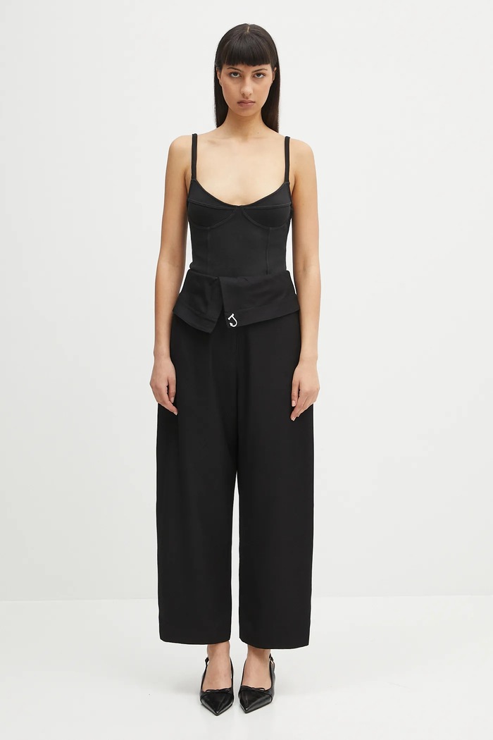 Our Legacy top bawełniany Cami Tank W2256CW czarny