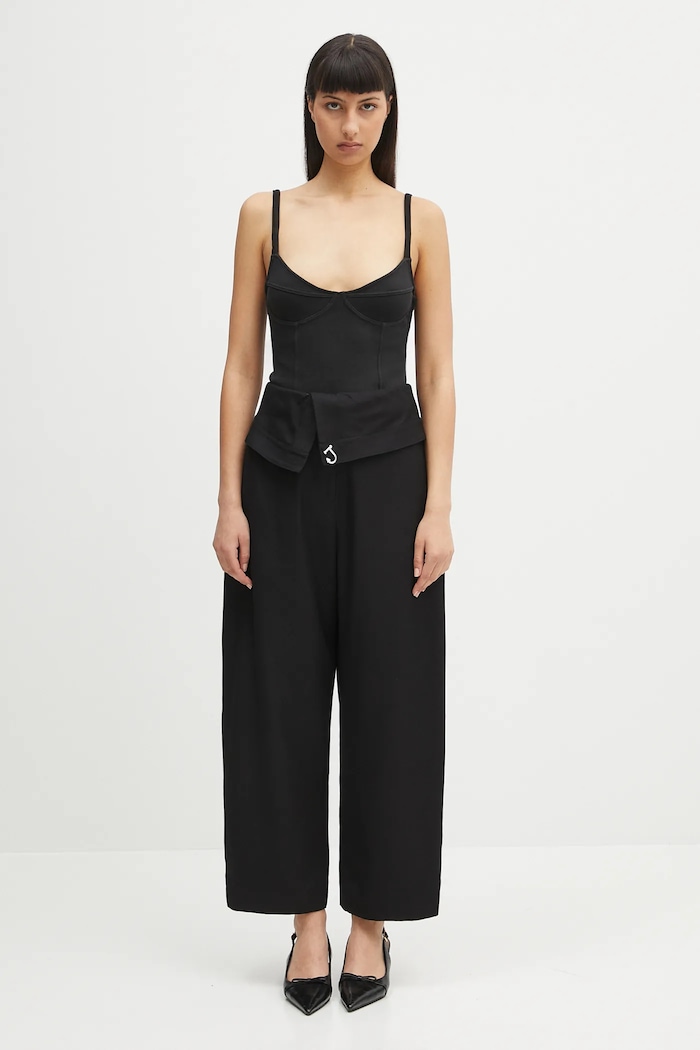 Our Legacy top bawełniany Cami Tank W2256CW czarny