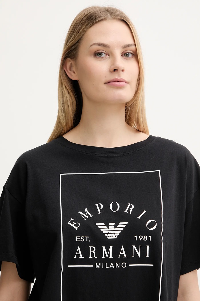 Oblečení Bavlněné tričko Emporio Armani Underwear EW000553.AF10887 černá