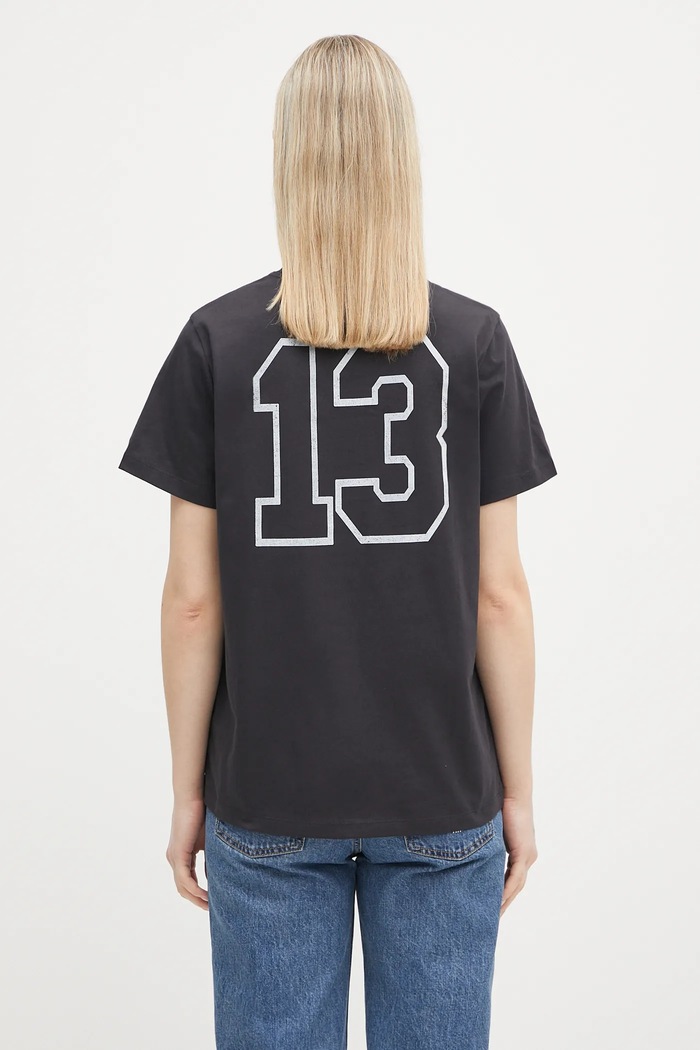 Odzież GANNI t-shirt bawełniany Basic Cotton Witch Relaxed T4138 szary