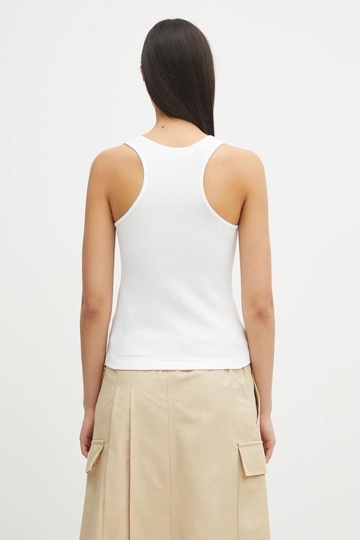 Clothing Palm Angels top Classic Logo Rib PWAC020C99FAB0010110 white