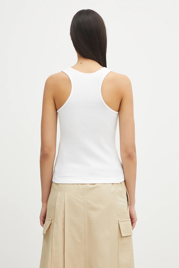 Clothing Palm Angels top Classic Logo Rib PWAC020C99FAB0010110 white