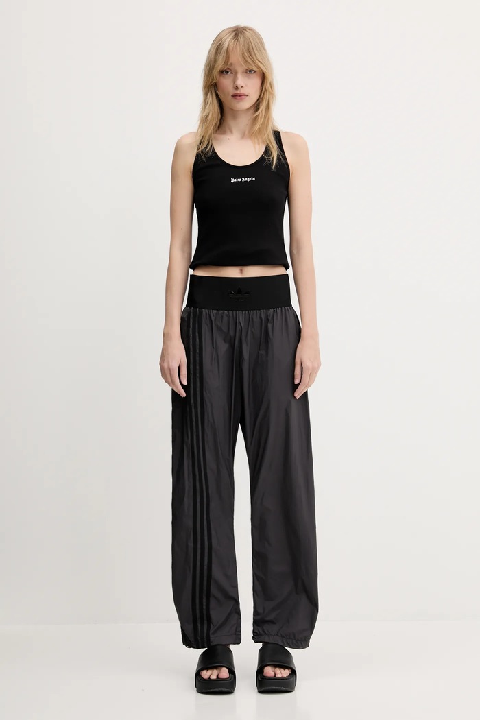 Palm Angels top Classic Logo Rib PWAC020C99FAB0011003 black