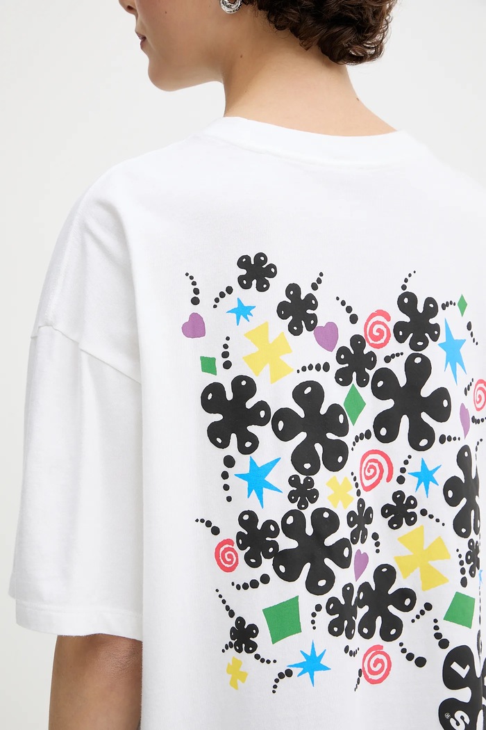 Bavlněné tričko Levi's GRAPHIC SHORT STACK TEE bílá A4924