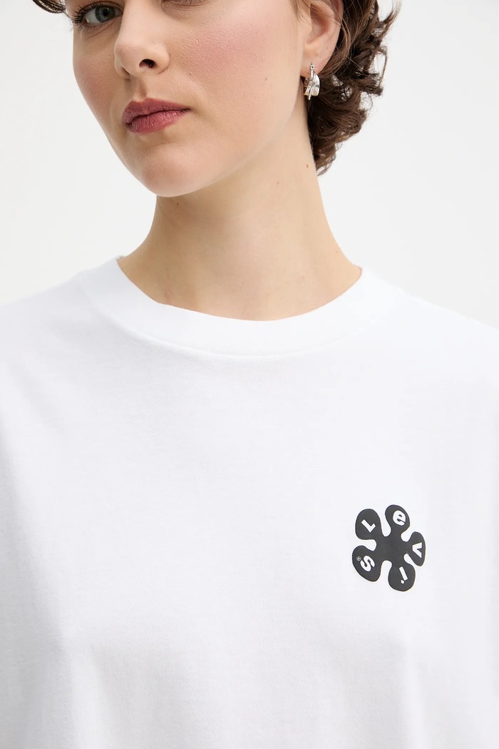Bavlněné tričko Levi's GRAPHIC SHORT STACK TEE A4924 bílá