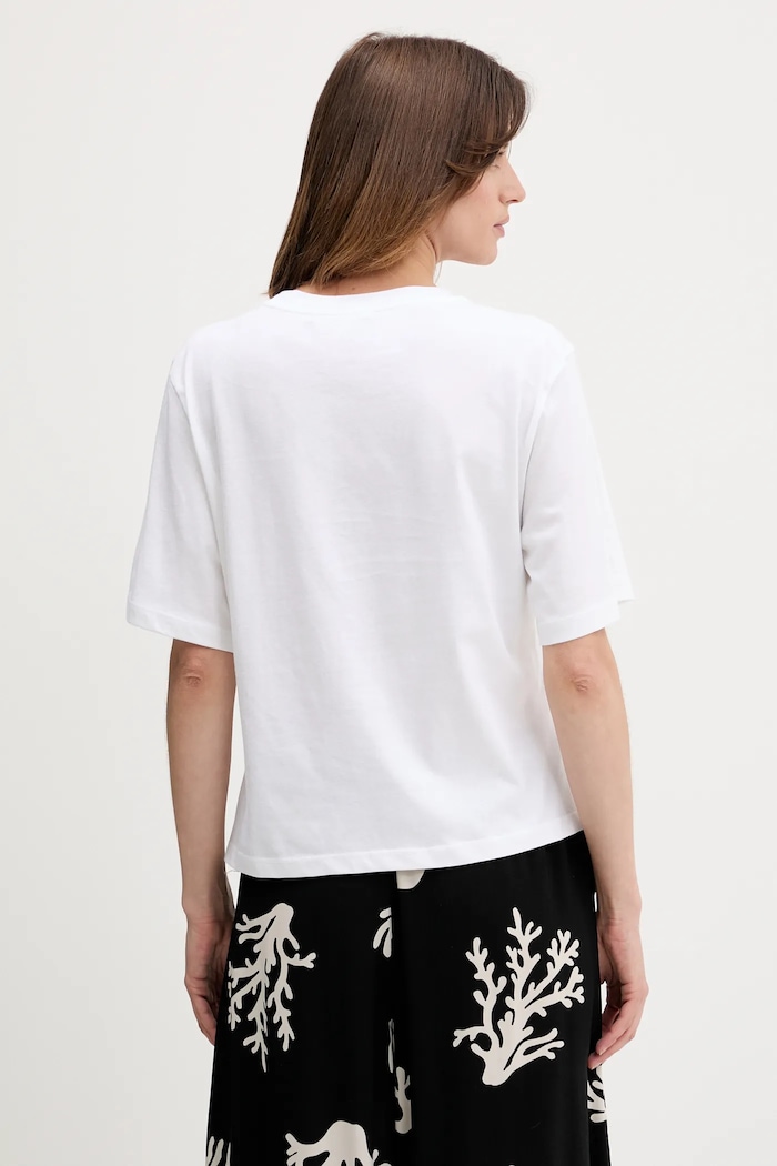 Abbigliamento Sisley T-shirt in cotone 3I1XL107G bianco
