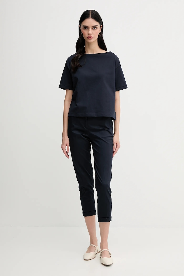 Sisley Tricou din bumbac 36W9L400N bleumarin SS25