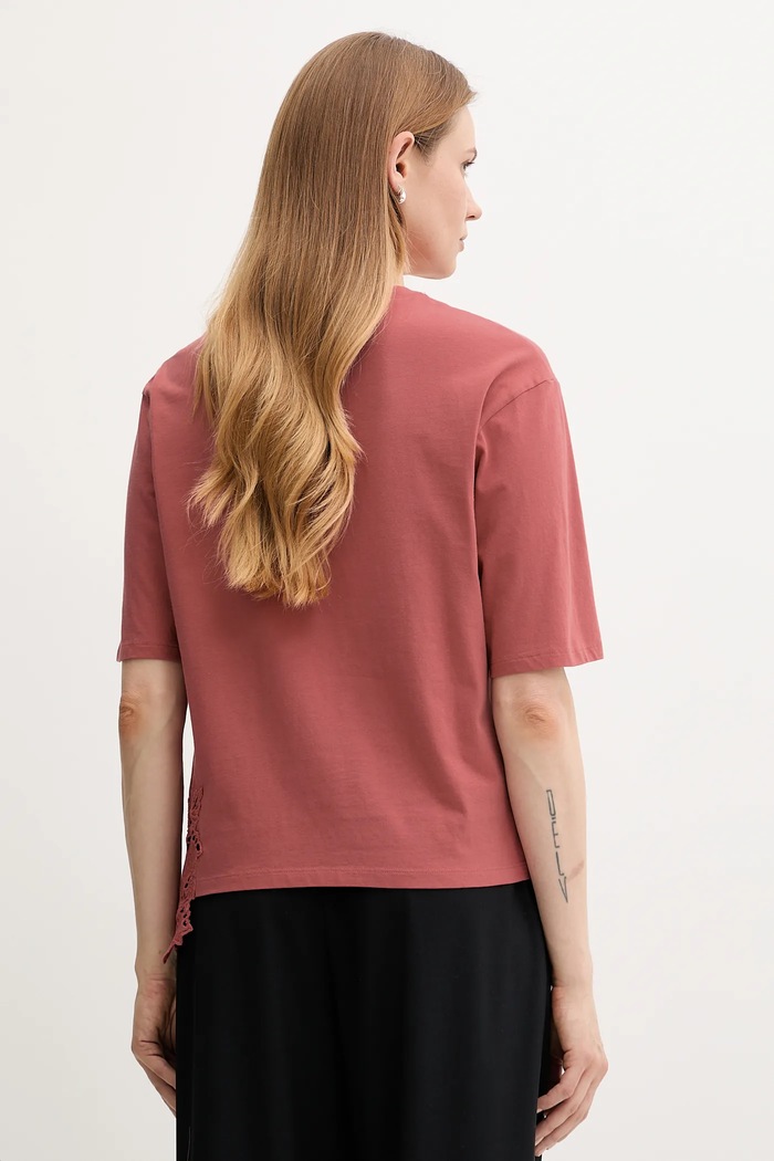 Îmbrăcăminte Sisley Tricou din bumbac 3F1QL107M roz