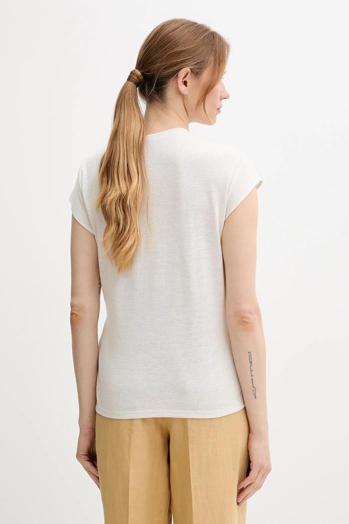 Îmbrăcăminte Sisley Tricou 3TGBL107D bej