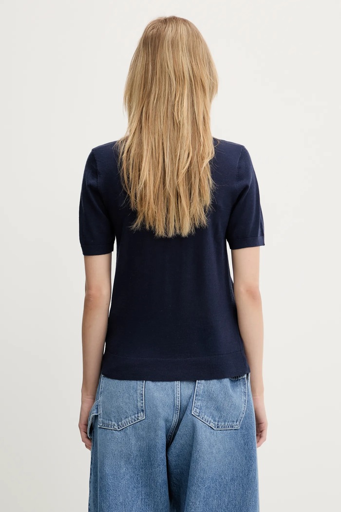 Clothing Sporty & Rich Wool t-shirt Vendome Merino TO078606205BL106 navy