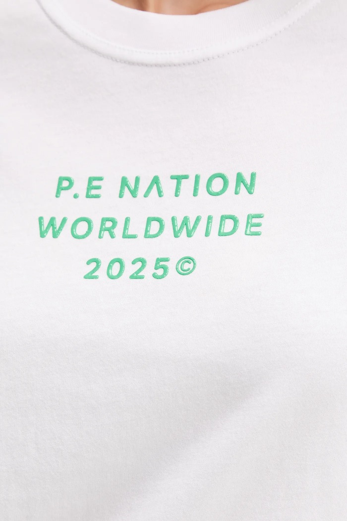 Bavlněné tričko P.E Nation Compact 252T158 bílá
