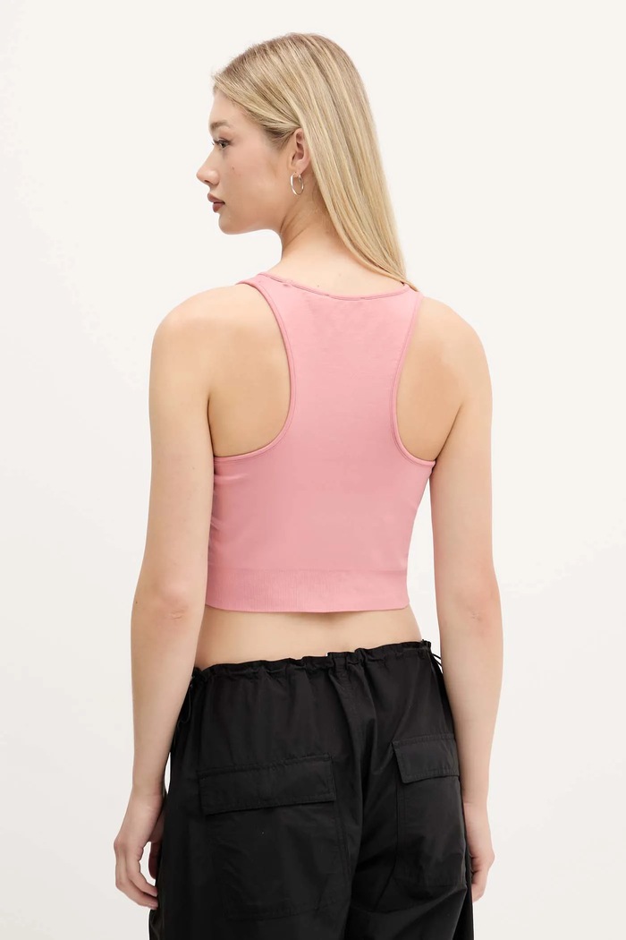Îmbrăcăminte Pangaia top Plant-Stretch Ribbed Tank Top 10002425 roz