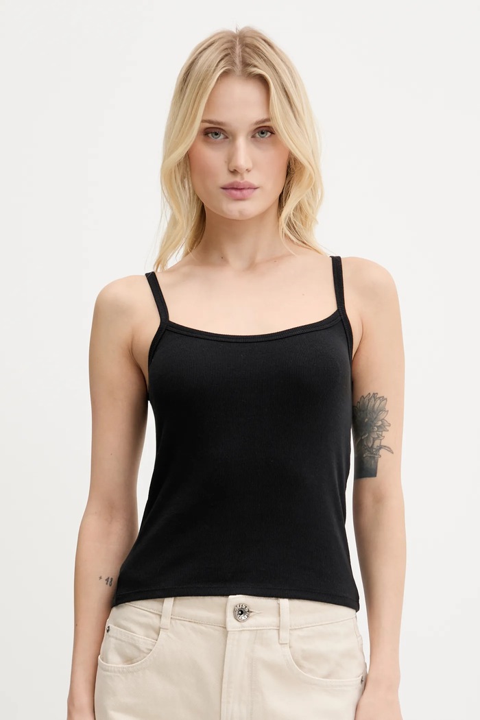 Hollister Co. top z elastanem czarny KI339.1261.900