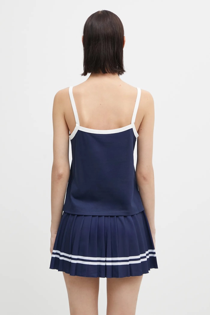 Ρούχα Top Sporty & Rich Crown Tennis Pique Tank TO079621304BL107 σκούρο μπλε